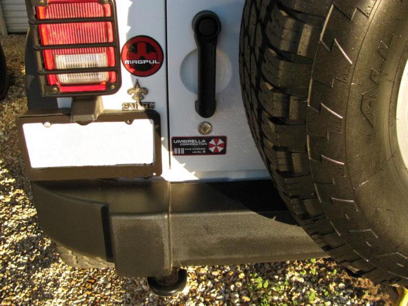 Rear License Plate Mount Bracket Tag Holder w/Light For Jeep Wrangler ...