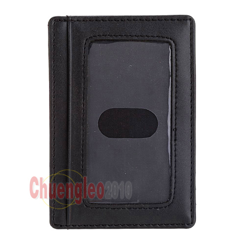 Genuine Leather Mens Money Clip Spring Clip Front Pocket Wallet  