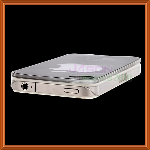 Black Sense Glowing Flash Light Back Cover Housing Case For iPhone 4S 