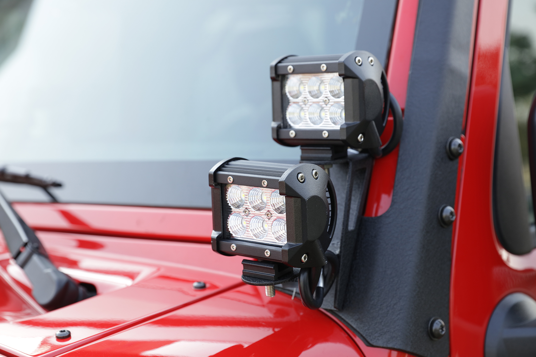 For Jeep Wrangler JK 52" 700W CREE LED Light Bar 22" 4" Pods + Mount