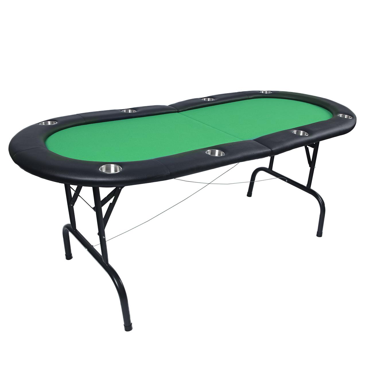 Foldable poker table with legs